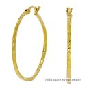 Vergoldete Silber Creolen mit Brillantschliff – 925...