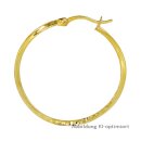 Vergoldete Silber Creolen mit Brillantschliff – 925...