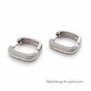 Creolen eckig Silber 925 rhodiniert mit Zirkonia –...