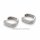 Creolen eckig Silber 925 rhodiniert mit Zirkonia – Pavéfassung, poliert, 17 × 4,5 mm