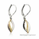 Bicolor Ohrhänger aus 925 Sterling Silber –...