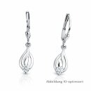 Silber 925 Ohrpendel mit Zirkonia – rhodiniert,...
