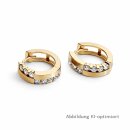 Creolen 333 Gold mit Zirkonia – facettierte...