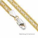 Collier Herringbone 925 Sterling Silber bicolor...