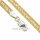 Armband Herringbone 925 Sterling Silber bicolor teilvergoldet 19 cm – ca. 4,6 mm mit Karabinerverschluss
