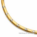 585 Gold Collier bicolor 50 cm – mattiertes...