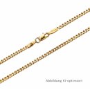 Flache Panzerkette aus 585 Gelbgold 60 cm –...
