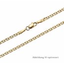 Stegpanzerkette aus 585 Gelbgold ca. 50 cm – Damen...