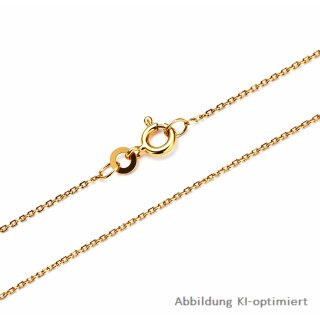 Zarte Ankerkette aus 333 Gelbgold 50 cm – Feine Damen Halskette ca. 1 mm breit