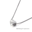 Edelstahl Kette mit Herzanhänger 45 cm –...