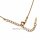 Goldfarbene Edelstahl Halskette mit Zirkonia – poliert, PVD-beschichtet, 39 + 5,5 cm