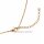 Goldfarbene Edelstahl Kette mit Lebensbaum-Anhänger und weißer Emaille – poliert, PVD-beschichtet, 45 + 5 cm