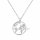 Kette mit Weltkugel-Anhänger 20 mm – polierter Anhänger mit 45 cm Kette und 5 cm Verlängerung