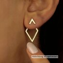 Zweiteilige Ohrstecker aus Edelstahl in Goldoptik –...