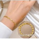 Vergoldetes Edelstahl Armband mit...