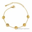 Lebensbaum Armband aus goldfarbenem PVD-Edelstahl –...
