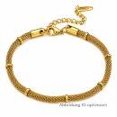 Armband aus goldfarbenem PVD-Edelstahl – Poliertes...