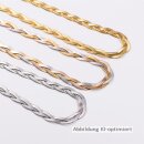 Flechtcollier aus Edelstahl in Silberoptik, 3-fach...