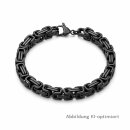 Schwarzes 5mm Edelstahl Königsketten Armband mit...