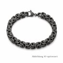 Königskettenarmband aus Edelstahl in matter...