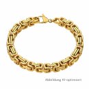 Goldfarben glänzendes Königskettenarmband aus...