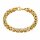 Goldfarben glänzendes Königskettenarmband aus Edelstahl – 8 mm Armband mit Karabinerverschluss 22cm Länge