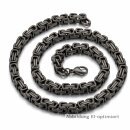 Königskette aus Edelstahl in Gun Metal mit...