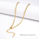 Goldfarbene Edelstahl Ankerkette mit Sonnenschliff und...