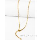 Goldfarbene Edelstahl Kugelkette 1,5 mm 45cm mit 5cm...