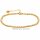 Goldfarbenes Edelstahl Kugelarmband 3 mm mit Verlängerung 16+3cm