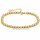 Goldfarbenes Edelstahl Kugelarmband 5 mm mit Verlängerung 16+3cm