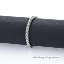 Poliertes Edelstahlarmband in Zopfketten-Optik, ca. 4,8...