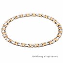 Edelstahlcollier zweifarbig Gold Silber –...