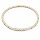 Edelstahlcollier zweifarbig Gold/Silber – Herz-Gliedercollier mit Clipschließe, ca. 46 cm, ca. 8 mm