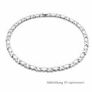 Edelstahlcollier silberfarben – Herz-Gliedercollier...