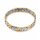 Edelstahlarmband zweifarbig Gold/Silber – Herz-Gliederarmband mit Clipverschluss, ca. 20 cm, ca. 8 mm