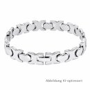 Edelstahlarmband silberfarben – Herz-Gliederarmband...