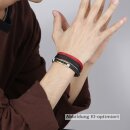 Mehrreihiges Kunstlederarmband mit Edelstahl-Elementen...