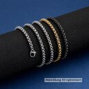 Kette aus poliertem Edelstahl, ca. 50 cm lang und 2 mm...