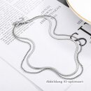 Zweireihiges Edelstahlcollier poliert mit...