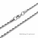 Kordelkette aus Edelstahl glänzend 55 cm – 2,8...
