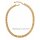 Kragencollier 333 Gelbgold 40 + 5 cm – gemustertes Goldcollier matt/glanz mit Federring-Verschluss, 8 mm breit