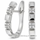Scharniercreolen Silber 925 rhodiniert mit Zirkonia...