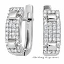Scharniercreolen Silber 925 rhodiniert mit Zirkonia...