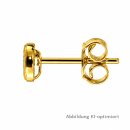 Runde Ohrstecker Gold 333 mit Zirkonia – polierte und diamantierte Goldohrstecker ca. 5 mm
