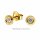 Runde Ohrstecker Gold 333 mit Zirkonia – polierte und diamantierte Goldohrstecker ca. 5 mm
