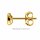 Runde Ohrstecker Gold 333 mit Zirkonia – polierte und diamantierte Goldohrstecker ca. 5 mm