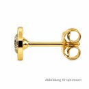 Ohrstecker Gold 333 mit Zirkonia – polierte und diamantierte Goldohrstecker ca. 6 mm