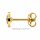Ohrstecker Gold 333 mit Zirkonia – polierte und diamantierte Goldohrstecker ca. 6 mm