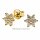 Ohrstecker Gold 333 mit Zirkonia – polierte Blumen-Ohrstecker ca. 6 mm